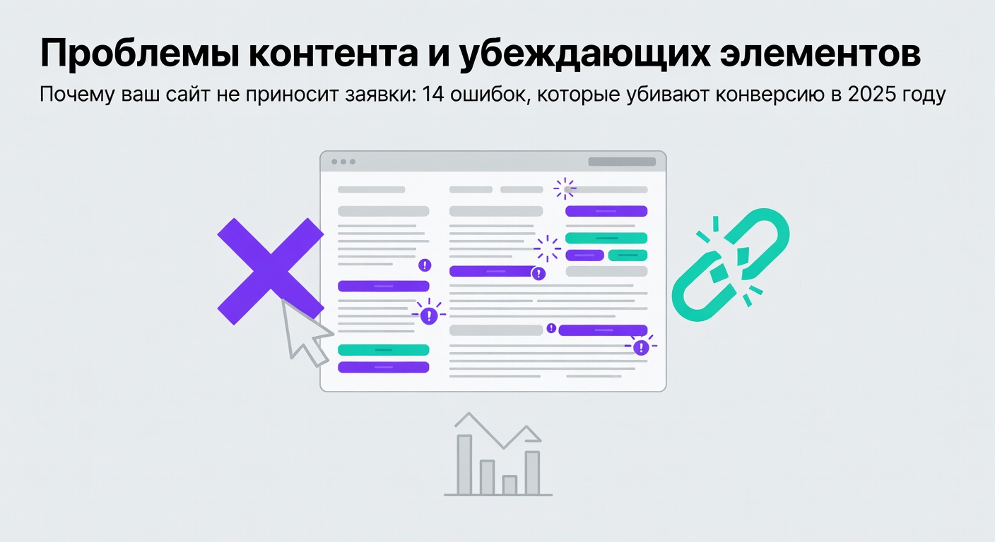 Проблемы контента и убеждающих элементов